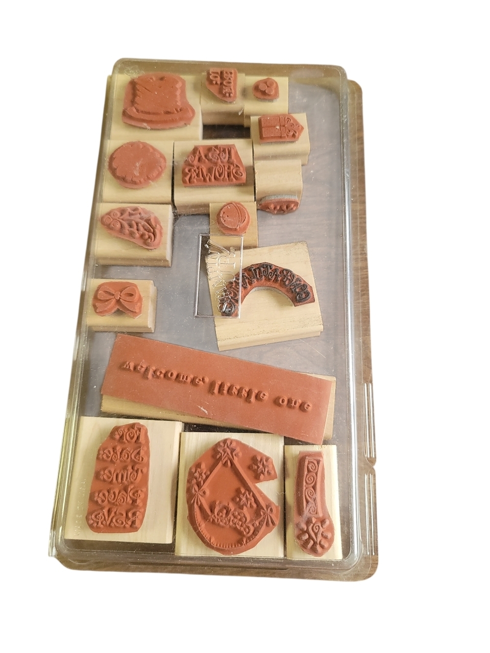 STAMPIN' Up! Wooden Sentiment Stamp Set - Baby Shower & Congrats - Picture 4 of 6
